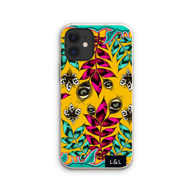 Abstract Botanical Leopard Print Eco Phone Case